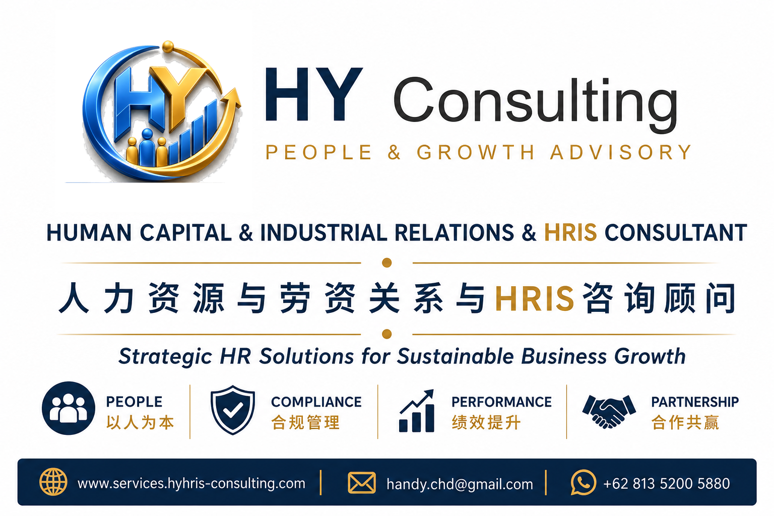 Ilustrasi jaringan human capital dan pertumbuhan bisnis HY Consulting